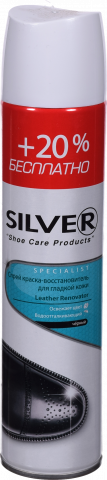 Спрей-фарба Silver PRO 300 мл Преміум д/гладкої шкіри чорний
