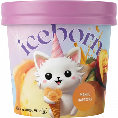 Морозиво Iceborn 90 г сорбет Манго-маракуя