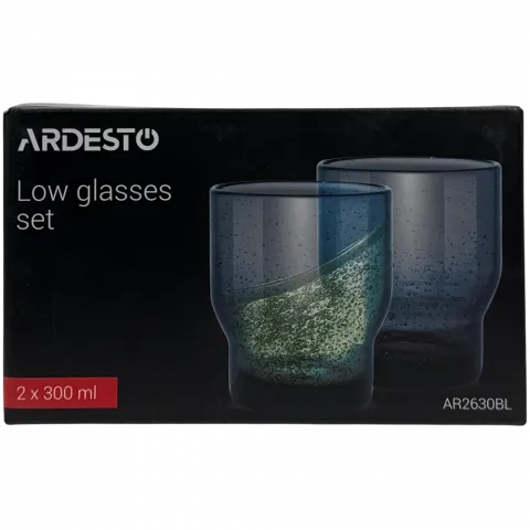 Набір склянок Ardesto Bubble 300мл 2шт. синій AR2630BL