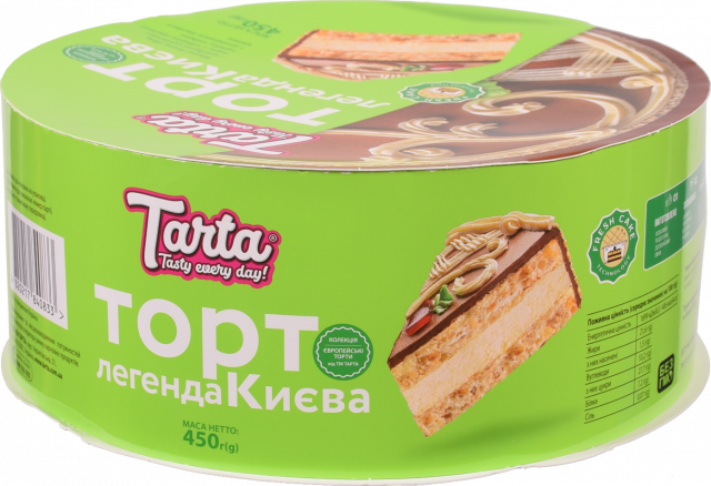 Торт Tarta 450 г Легенда Києва повітряно-арахісовий