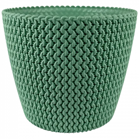 Горщик д/квітів PP Splofy 22 см оливков DSP220-623U плетен И917 (Польща)
