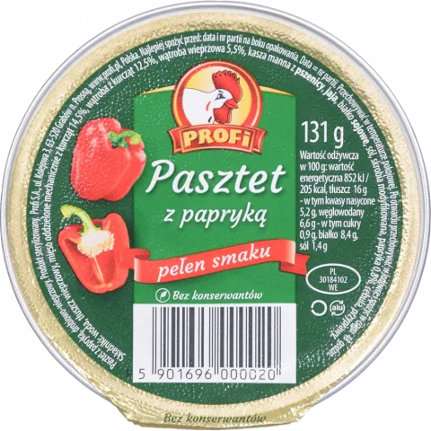 Паштет Profi 131 г з куркою та паприкою И020 (Польща)