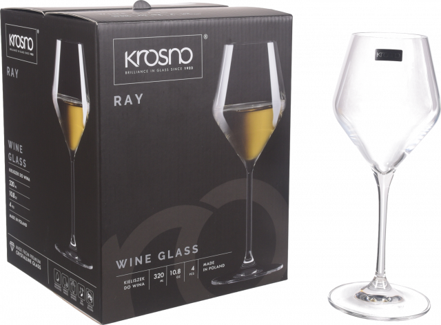 Набір бокалів д/вина Kros Ray 320 мл 4 шт.