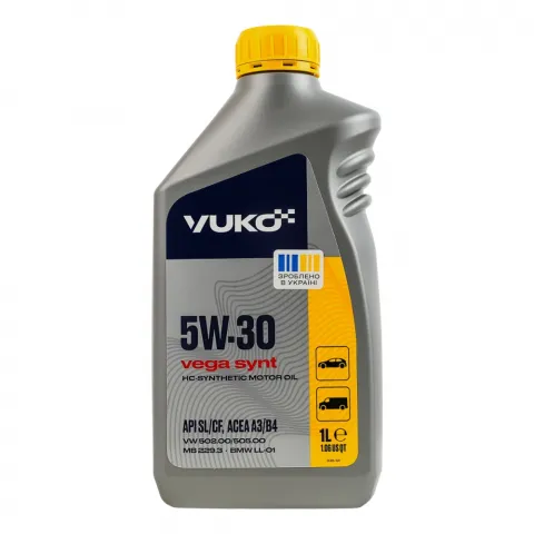 Олива моторна Yuko Vega Synt 5W-30 API SL/CF 1л