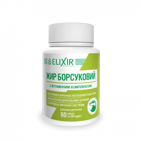 Добавка дієтична Екосвіт Ойл Жир борсуковий з вітам. компл. 60 капс.