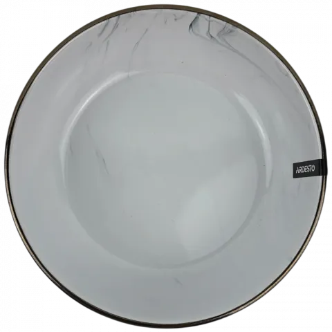 Тарілка керм. Ardesto Marmo 19 см біла AR2919MRBW