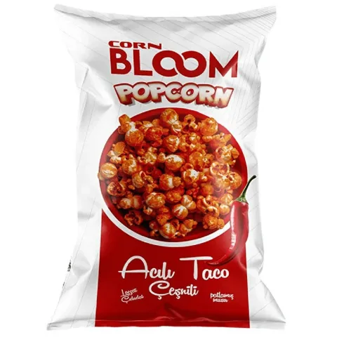 Попкорн Corn Bloom 65г гострий зі смаком тако (Туреччина)