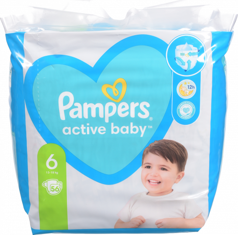 Підг. Pampers Active Baby 56 шт. Giant (13-18 кг)