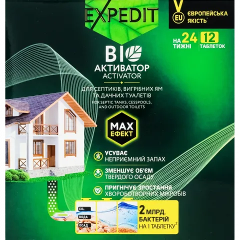Біоактиватор Expedit д/дачн. туал. і септиків 12 табл.