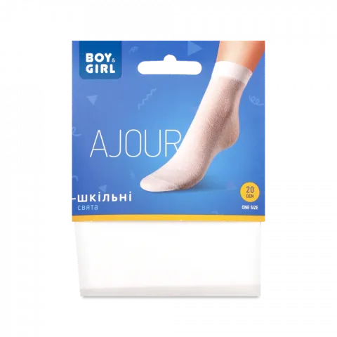 Шкарпетки дит. Boy and Girl Ajour поліамідні 20 р. 20-22 white