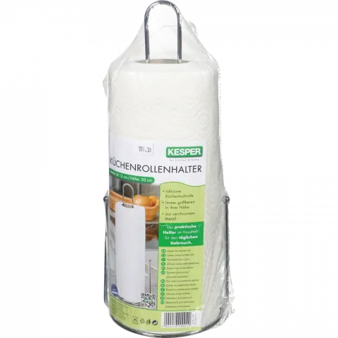 Стійка д/кухонного рушника з рушником O12х30 см хромований метал 90002