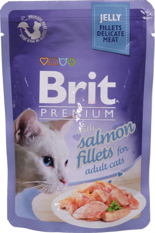 Корм д/котів Brit Premium Cat 85 г пауч філе лосося в желе 111242/487