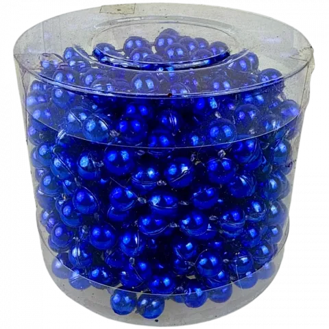 Намисто на ялинку 7,5мм5м у тубусі синє арт. XY06-B-5M 9245 И624