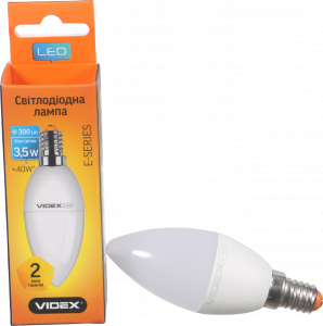 Лампа LED Videx E свічка біла 3,5 Вт Е14