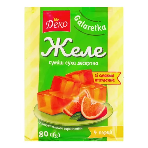 Желе Деко 80 г зі смаком Апельсина