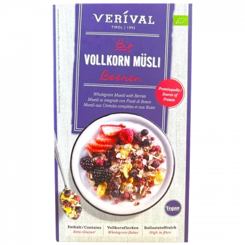 Мюслі Verival 325 г з ягодами органічні