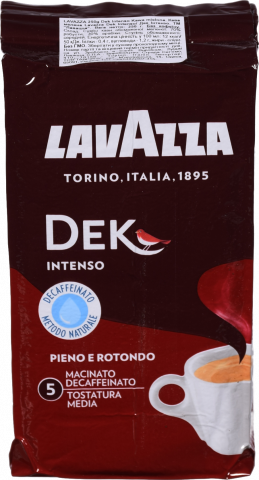 Кава Lavazza 250 г мелена Dek Intenso (Італія)