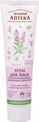 Крем д/обличчя Зелена аптека 100 мл Віднов. з захист. властивостями