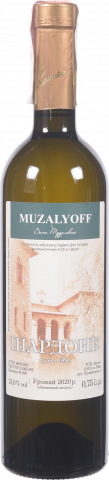 Вино MUZALYOFF Шардоне 0,75 л сух. біле /218