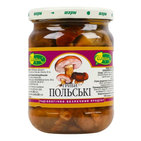 Гриби Шарм Польські 480 г скл.