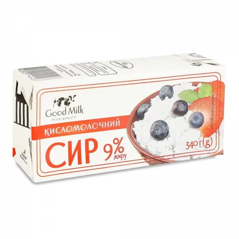 Сир кисломолоч. Good Milk  9 340 г т/пак.