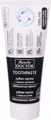 Зуб. паста Family Doctor 250 г Сяюча білизна та захист від карієсу