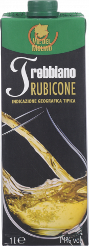 Вино Rubicone Via Del Molino Trebbiano 1 л т/пак 11 (Італія)