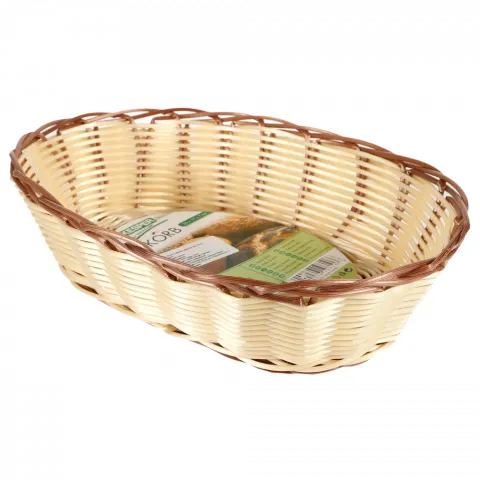 Кошик Kesper плетений овальний 26x17х7 см двоколірний пластик