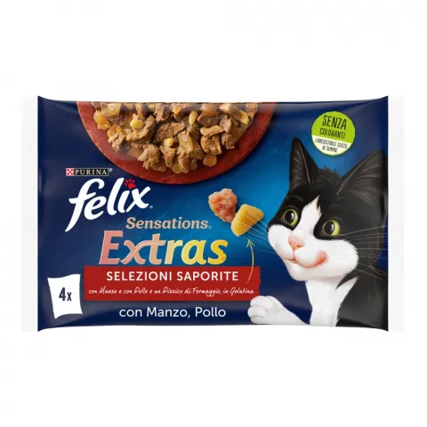 Корм д/котів Фелікс 4х85 г Яловичина курка желе