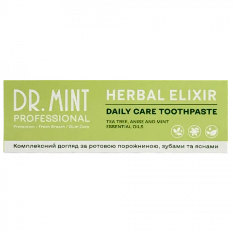 Зуб. паста Dr. Mint 90 г Herbal Elixir Professional