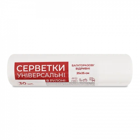 Серветки Purfix універальні в рулоні 2525 30 шт.292