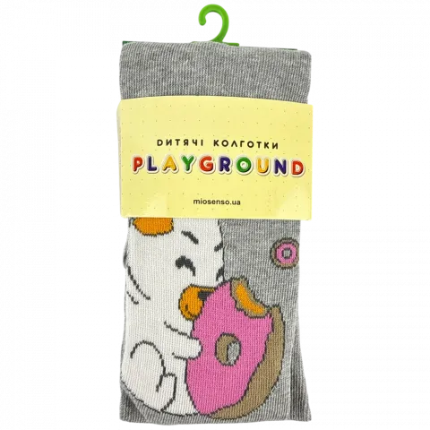 Колготки дит. Playground 0221 Кот и мопс світло-сірий, р. 086
