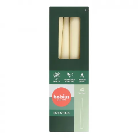 Свіча Bolsius конічна 245/24 4шт айворі 103600356905