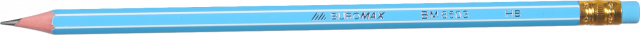 Олівець графітовий BuroMax з гумкою срібн. полоса НВ BM.8503