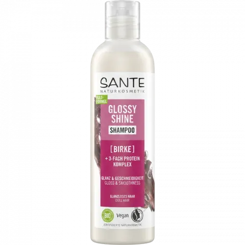 Шампунь д/волосся Sante Glossy Shine 25 мл д/блиску волосся з Протеїновим комплек. та березов. лист