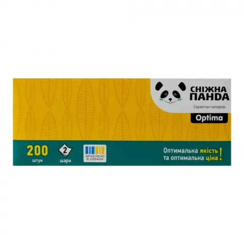 Серветки в кор. Сніжна Панда 200 шт. 2 шари Optima
