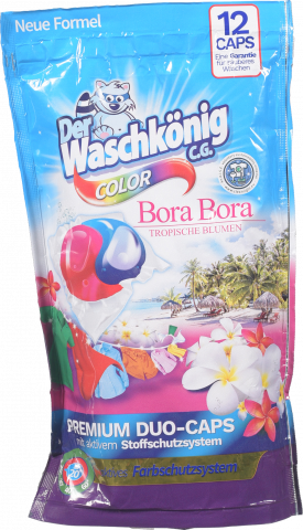 Гель д/прання Waschkonig Дуо-капсули 12 шт. Color Bora Bora