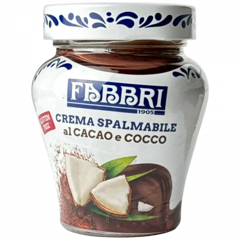 Паста шоколадна FABBRI з кокосом 200г скло И435 (Італія)