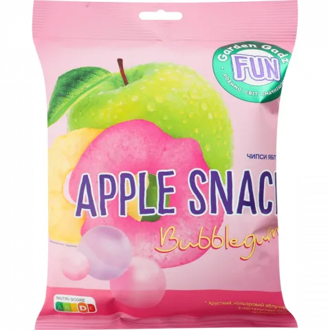 Чіпси яблучні зі смаком BUBBLEGUM Гадз 40 г