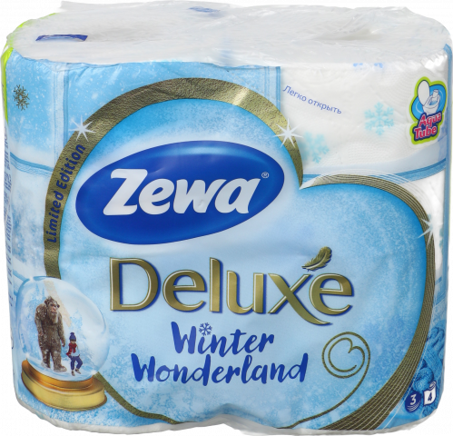 Туалетний папір Zewa 4 шт. Deluxe білий