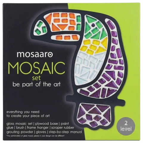 Набір д/творчості Mosaaro Кришталеве скло мозаїка Тукан MA2001