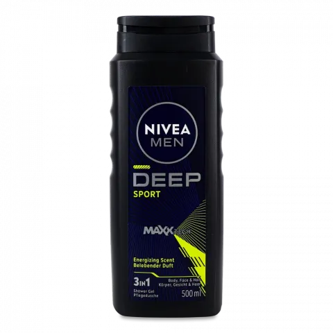 Гель д/душу Nivea 500 мл д/чол. Deep Sport 3 в 1