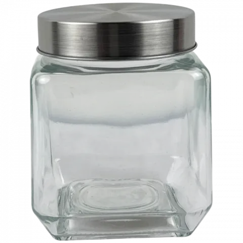 Банка скляна 450мл з кришкою квадратна 9907B-3 И107