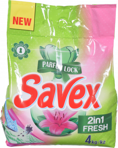 Порошок Savex 4 кг автомат Parfum Lock 2в1 Fresh И341