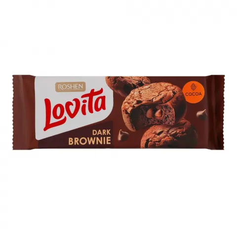 Печ Рошен 152 г Lovita Brownie з какао