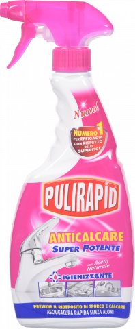 Засіб Pulirapid 500 мл д/видалення вапняного нальоту з натуральним оцтом