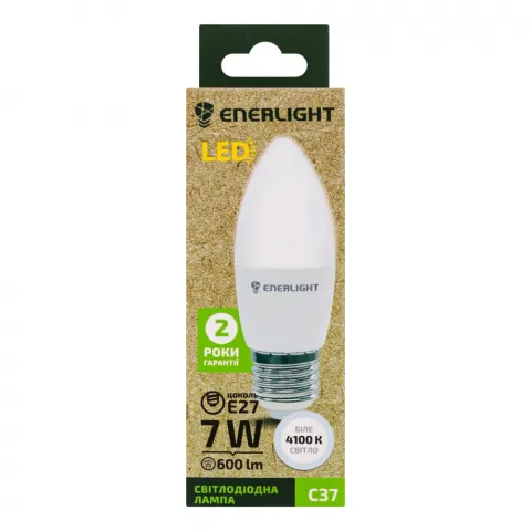 Лампа LED Enerlight свічка біла 7 Вт E27
