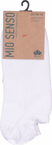 Шкарпетки чол. Mio Senso ультракороткі C100R білі, р. 44-46