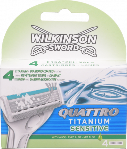 Картридж д/гоління Wilkinson Sword Quattro Titanium Sensitive 4 шт.