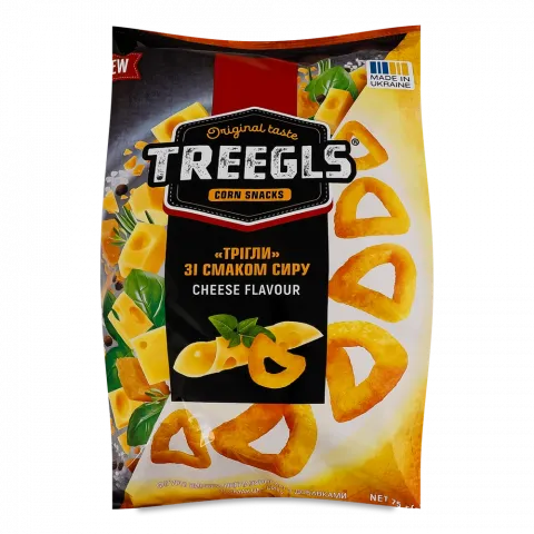 Кукурудзяні снеки Treegls 75 г з сиром